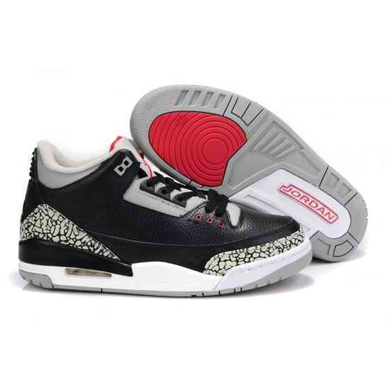 Air Jordan 3 Men Burst Shoes Black Gray